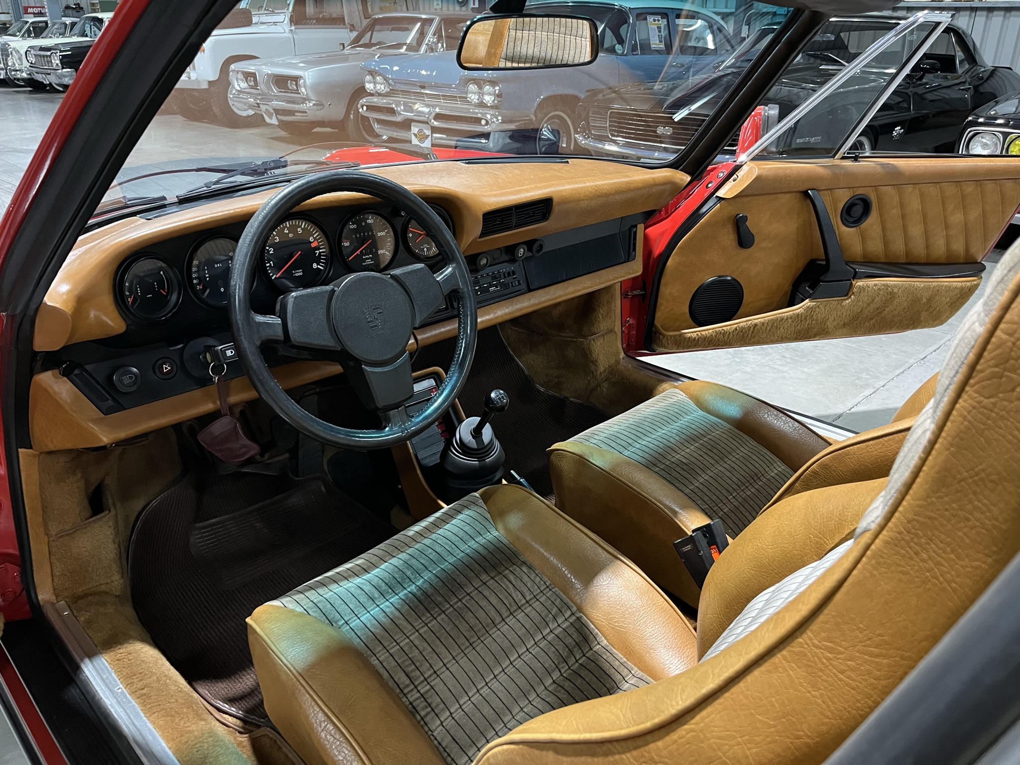 rare classic automobile showroom