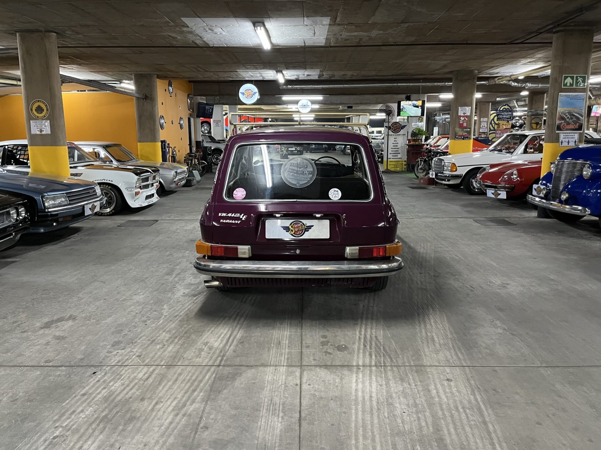 rare classic automobile showroom