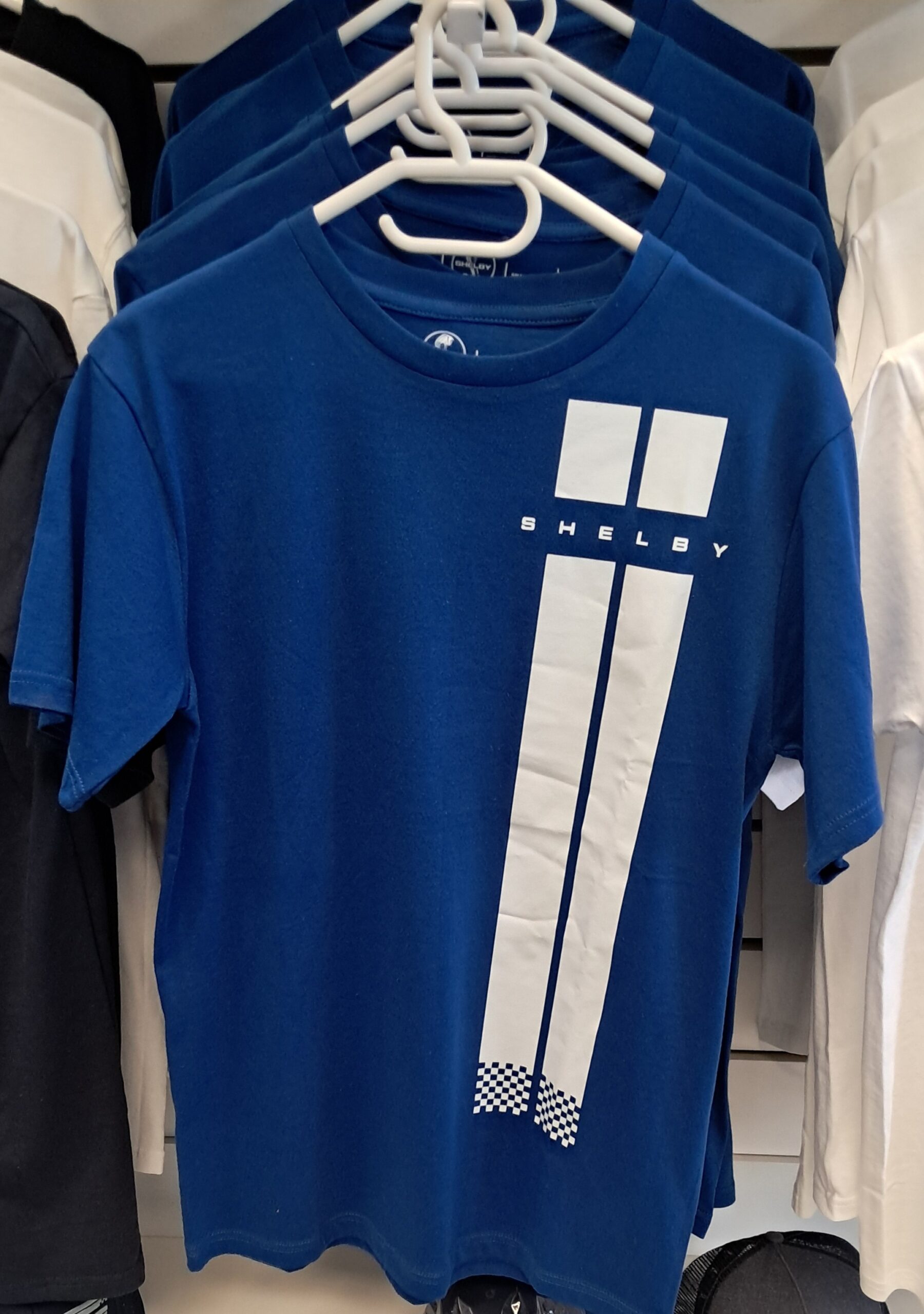 Blue with White Stripes